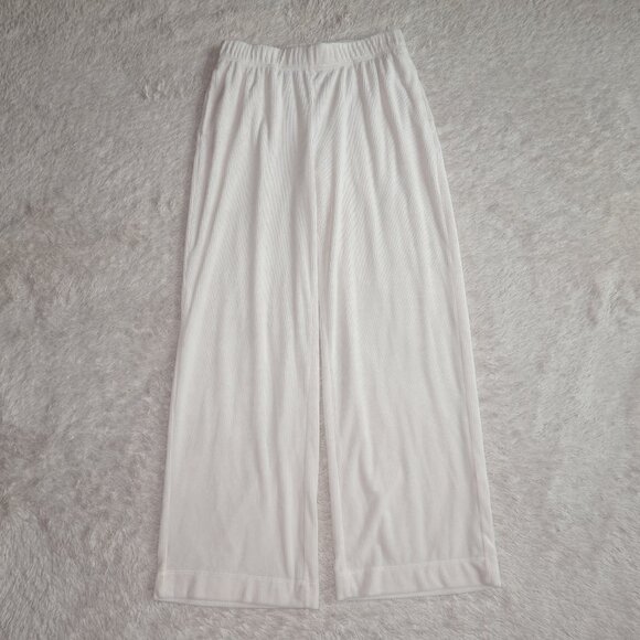 Women's Size XS Velvety Soft Rib Wide Leg Pajama Pant - Picture 1 of 5
